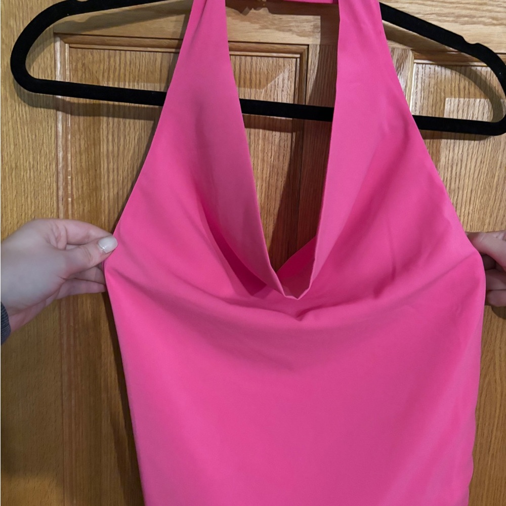 Elegant Pink Halter shirt
